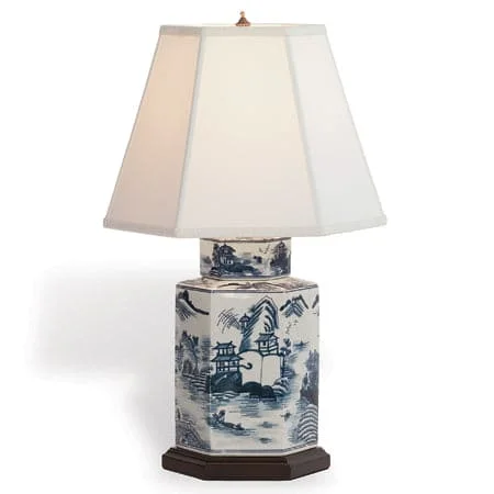 Canton Blue Lamp 23″H