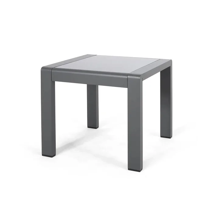 Cape Coral – Contemporary Side Table With Frosted Glass Top