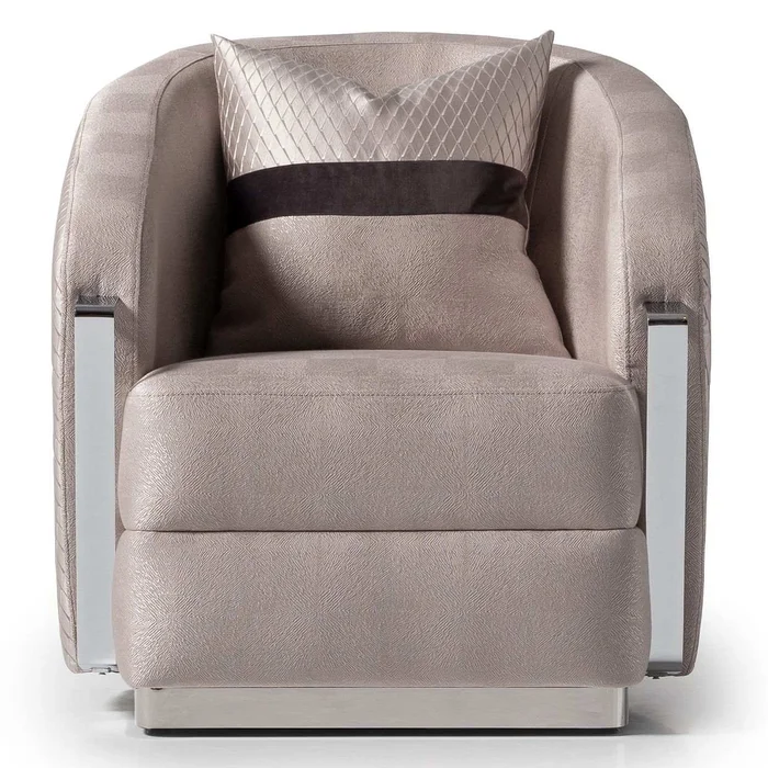 Carmela – Accent Chair – Zinc/Silver