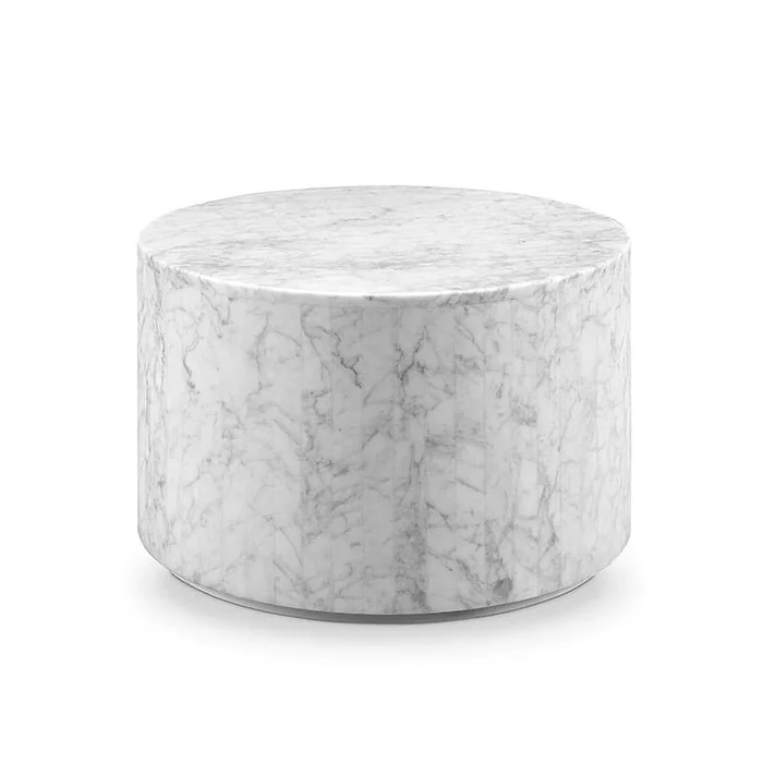 Carrara Marble Monolith 24″ Drum Bunching Table