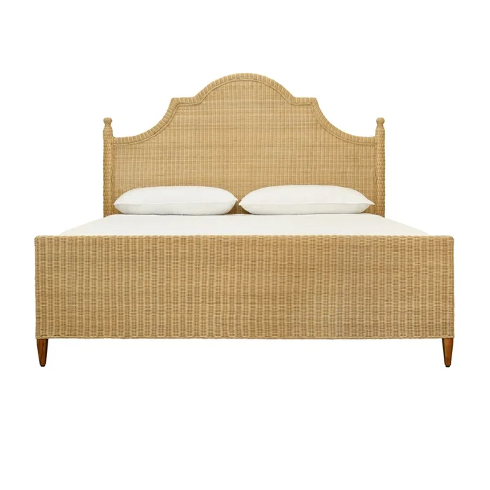 Chamberlain Rattan Bed With Arched Headboard – King