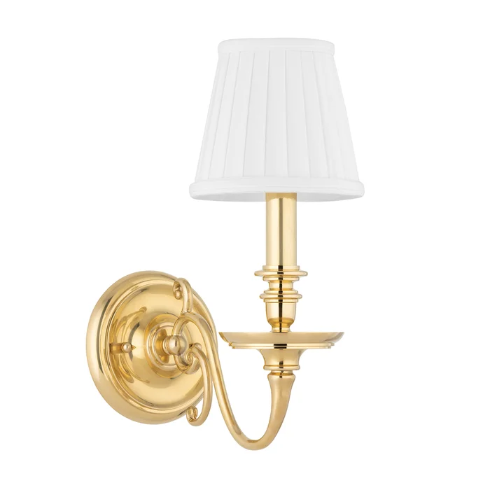 Charleston 1 Light Wall Sconce Aged Brass
