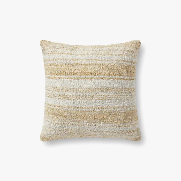 Chris Loves Julia x Loloi Pillows PCJ0001 Gold / Ivory