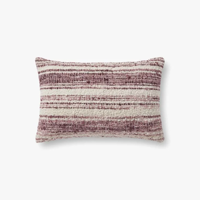 Chris Loves Julia x Loloi Pillows PCJ0002 Burgundy / Ivory