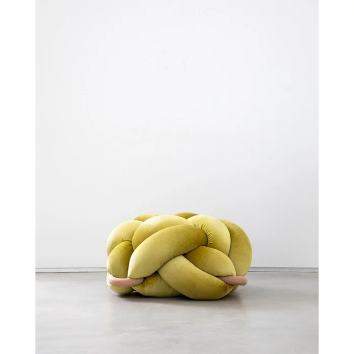 Citron Knot Ottoman
