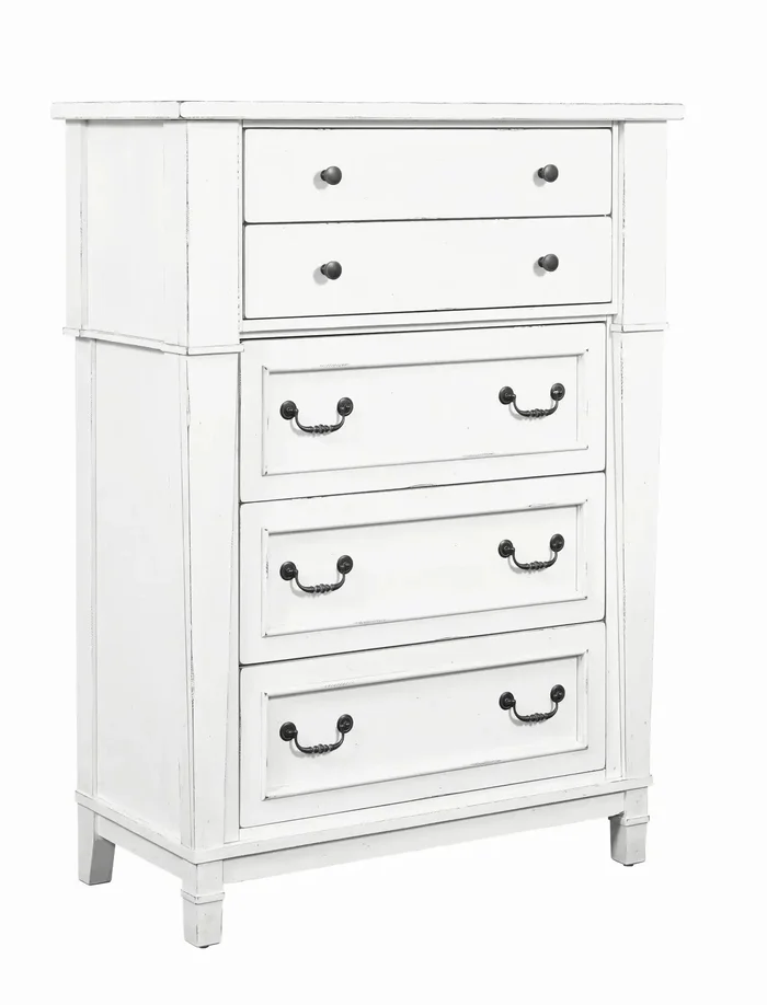 Coastal 5 Drawer Chest – White