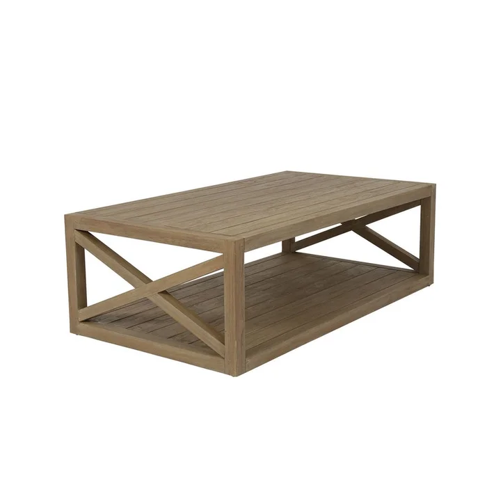 Coastal Teak X Outdoor Coffee Table