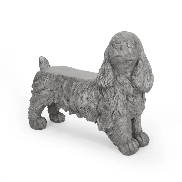 Cocker Spaniel Dog Statue – Gray