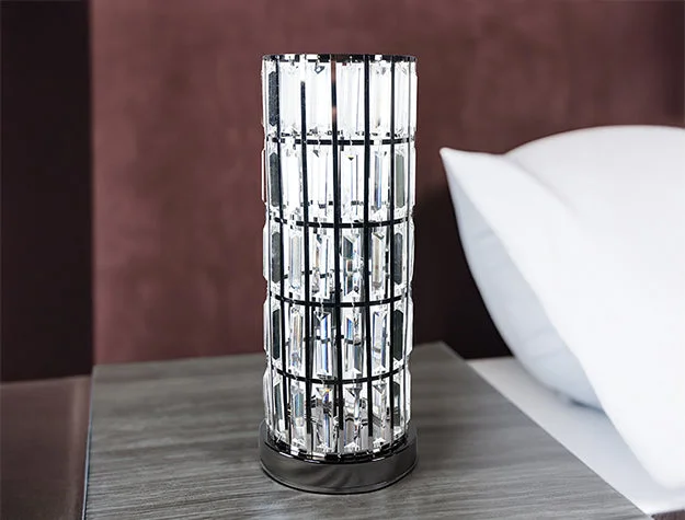 Column Table Lamp Black Nickel