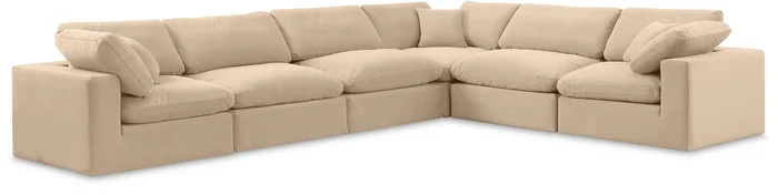 Comfy – 6 Piece Velvet Modular Corner Sectional
