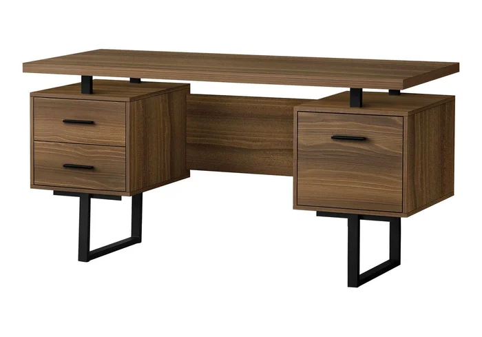 Computer Desk For Home Office, Laptop, Left, Right Set – Up, Storage Drawers, Contemporary & Modern