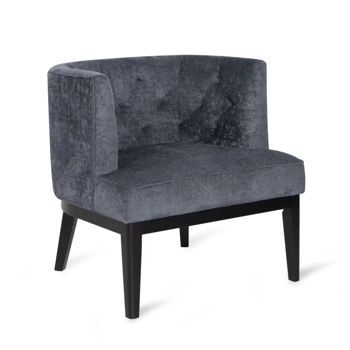 Contemporary Accent Chair With Tufted Diamond Stitching – Charcoal