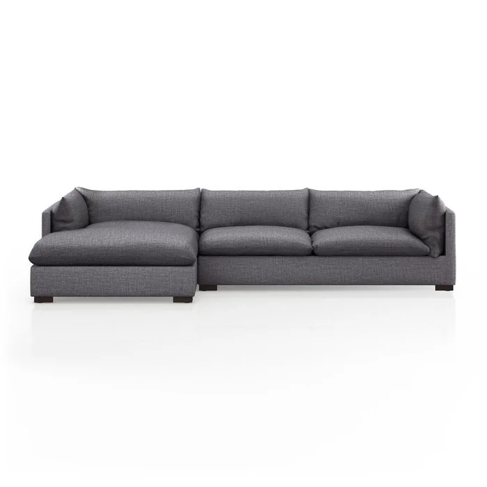 Coral 2-Piece LAF Sectional – 131″ Bennett Charcoal