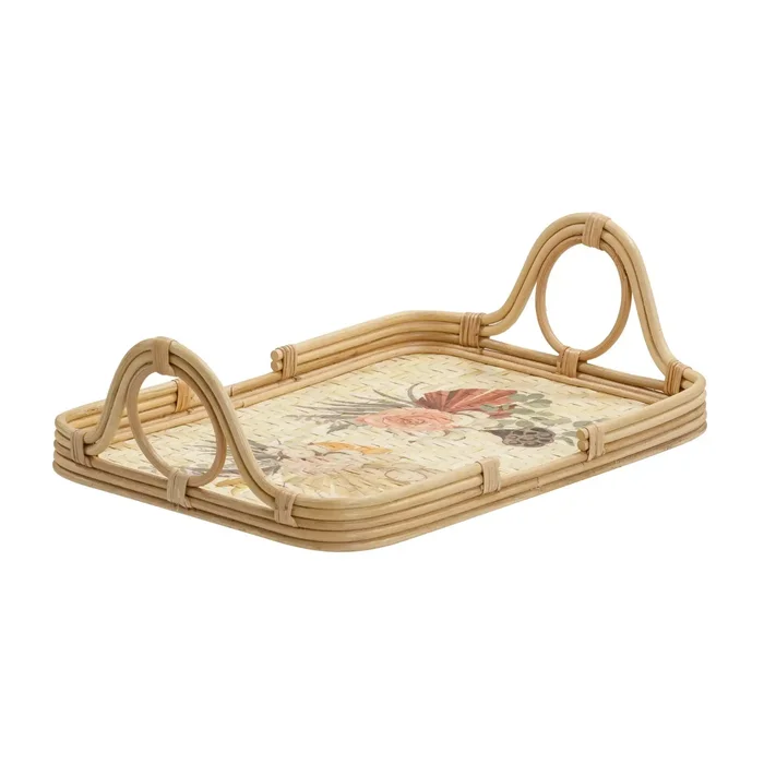 Corey – Floral Bamboo Tray – Multi
