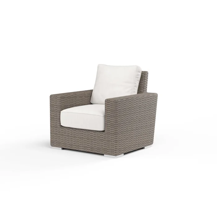 Coronado Club Chair in Canvas Flax w/ Self Welt