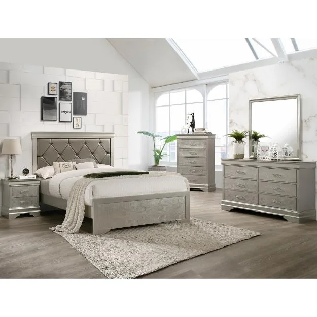 Crown Mark Amalia B6910 7 pc Twin Panel Bedroom Set
