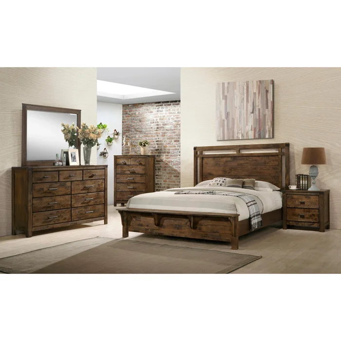 Crown Mark Curtis B4810 7 pc Queen Panel Bedroom Set