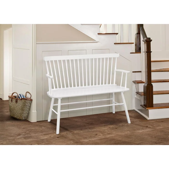 Crown Mark Home Decor Benches 4185-BENCH-WH