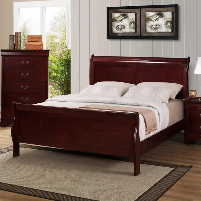 Crown Mark Louis Philip King Sleigh Bed B3850-K-HBFB/B3850-K-RAIL