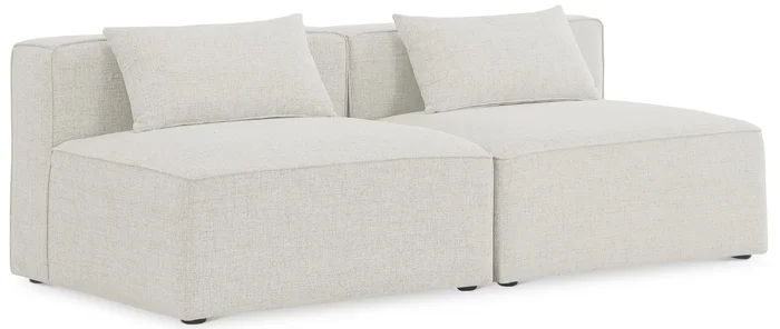 Cube – Linen Modular 2 Seat Armless Sofa