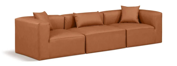 Cube – Modular 3 Seat Sofa – Cognac