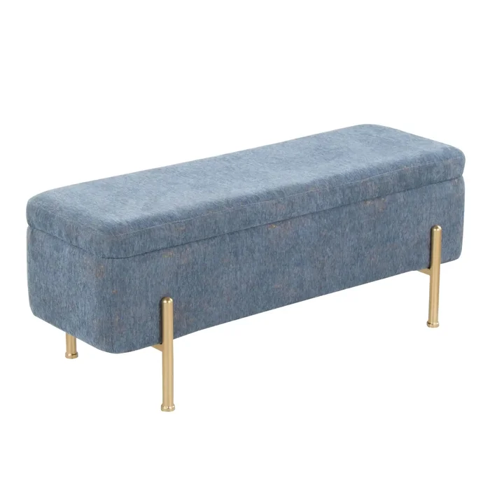 Daniella – Contemporary Bench – Gold / Blue
