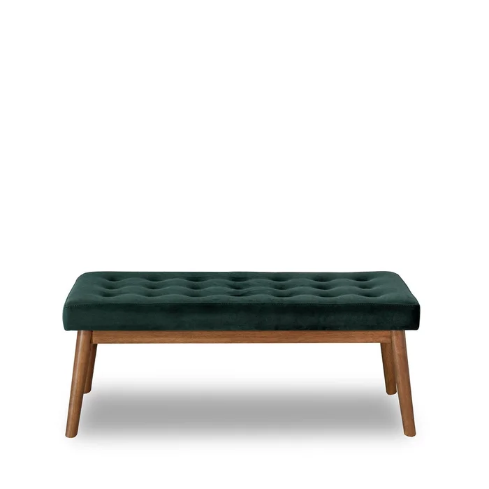 Delilah Modern Bench – Green Velvet