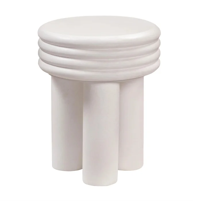 Delta – Concrete Side Table – Ivory