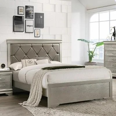 Diamond Modern Furniture CM Amalia Full Upholstered Panel Bed B6910-F-HBFB/B6910-FT-RAIL