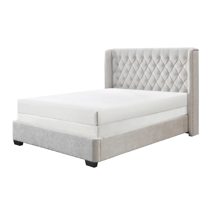 Diamond Modern Furniture CM Daphne Queen Upholstered Panel Bed 5094-Q-HB/5094-Q-FB/5094-KQ-RAIL