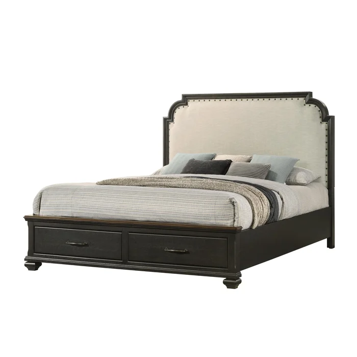 Diamond Modern Furniture CM Hamilton King Panel Bed with Storage B6560-K-FBD/B6560-K-HB/B6560-KQ-RAIL