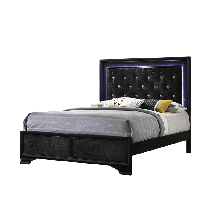 Diamond Modern Furniture CM Micah Twin Upholstered Panel Bed B4350-T-HBFB/B4350-FT-RAIL