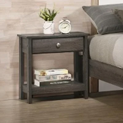 Diamond Modern Furniture CM Skyler 1-Drawer Nightstand 5109GY-2