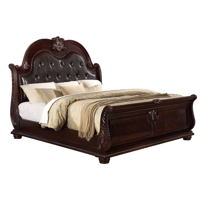 Diamond Modern Furniture CM Stanley Queen Sleigh Bed B1600B-Q-FB/B1600B-Q-HB/B1600B-KQ-HBLEG/B1600B-KQ-RAIL