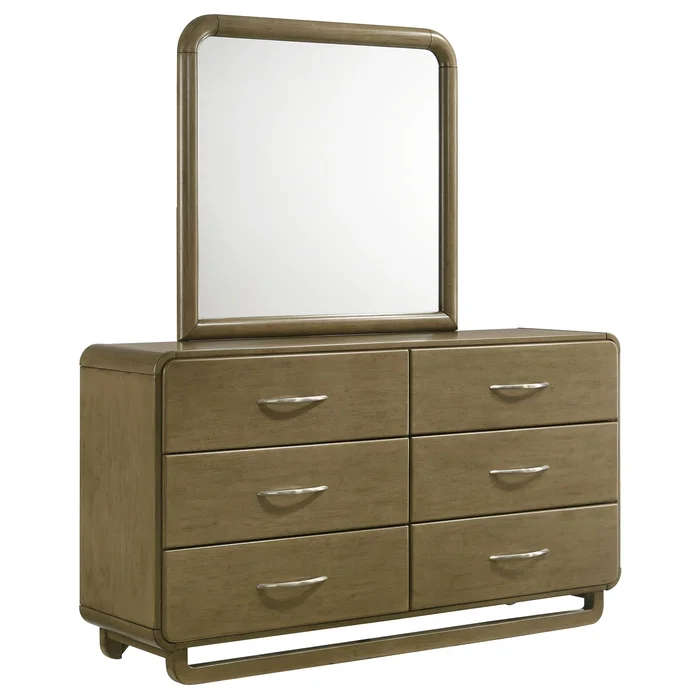 Diamond Modern Furniture COA Amsbury 6-Drawer Dresser with Mirror 224273M