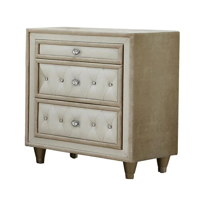 Diamond Modern Furniture COA Antonella 3-Drawer Nightstand 223522