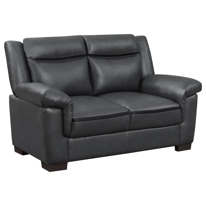 Diamond Modern Furniture COA Arabella Stationary Leather Look Loveseat 506592