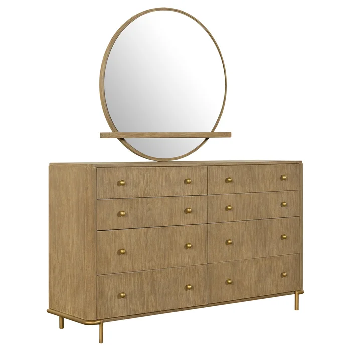 Diamond Modern Furniture COA Arini 8-Drawer Dresser with Mirror 224303M