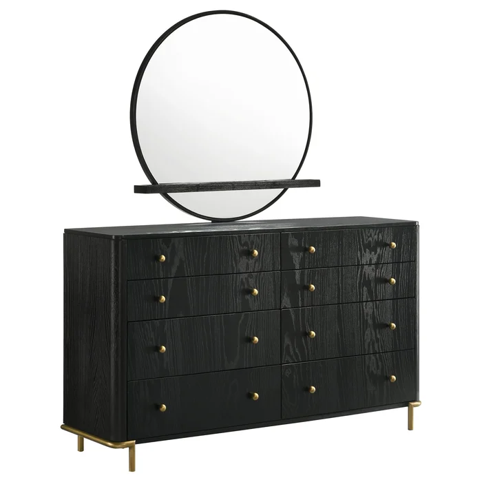Diamond Modern Furniture COA Arini 8-Drawer Dresser with Mirror 224333M
