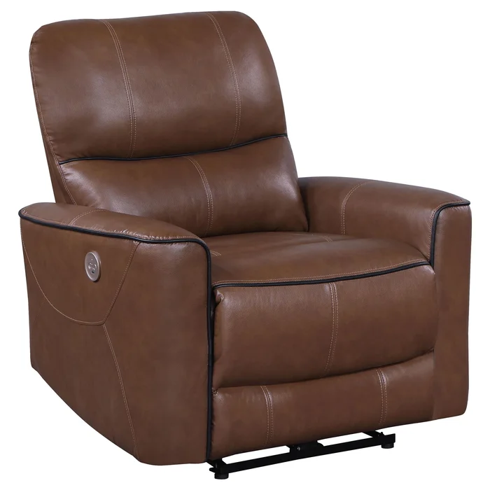 Diamond Modern Furniture COA Greenfield Power Leatherette Recliner 610266P