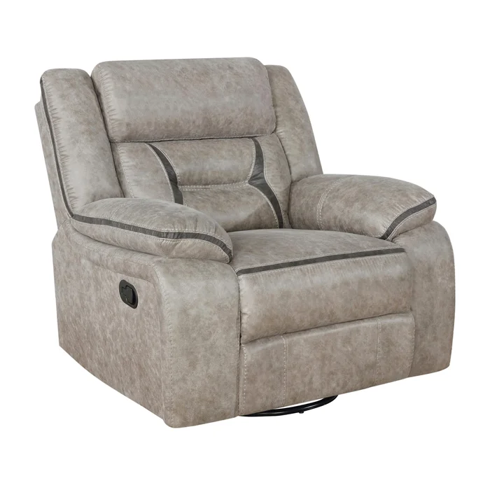 Diamond Modern Furniture COA Greer Swivel Glider Leatherette Recliner 651353