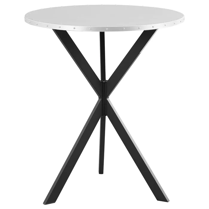 Diamond Modern Furniture COA Round Kenzo Pub Height Dining Table with Metal Top 182861
