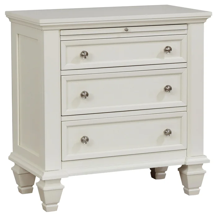 Diamond Modern Furniture COA Sandy Beach 3-Drawer Nightstand 201302
