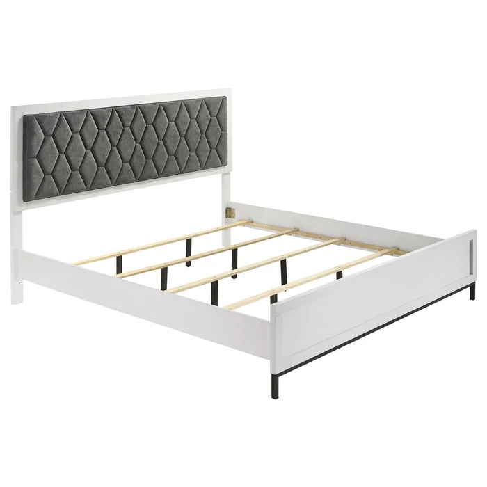 Diamond Modern Furniture COA Sonora King Upholstered Panel Bed 224861KE