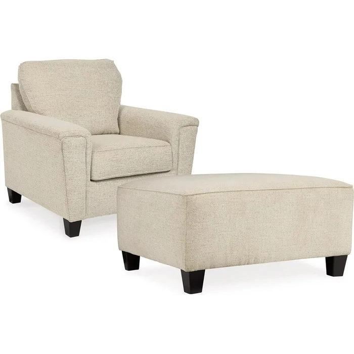 Diamond Modern Furniture Exclusive Design Abinger Stationary Fabric Chair with Ottoman 8390408/8390420