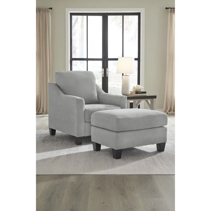 Diamond Modern Furniture Exclusive Design Adlai Stationary Fabric Chair with Ottoman 3010314/3010320