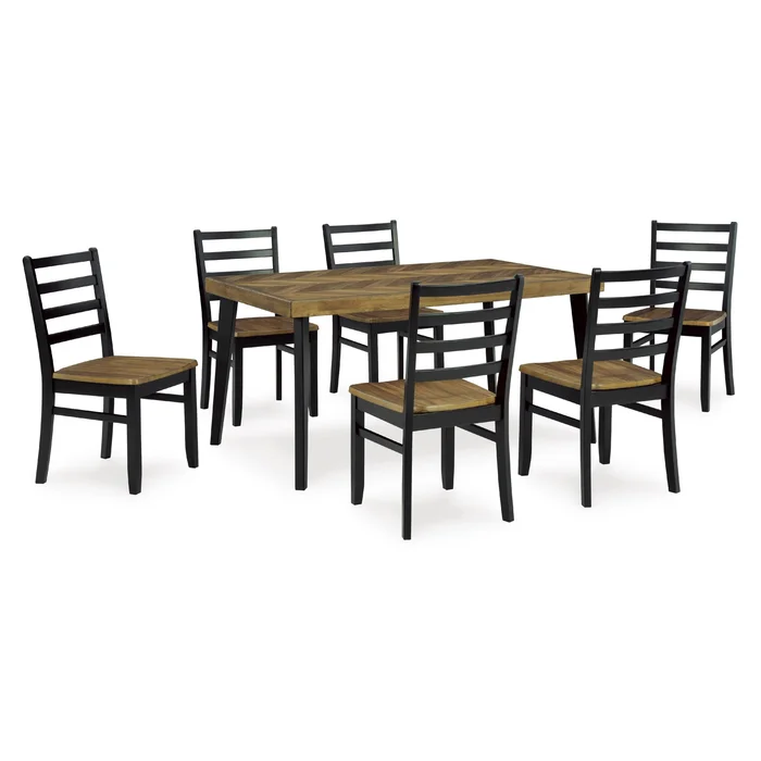 Diamond Modern Furniture Exclusive Design Blondon 7 pc Dinette D413-425