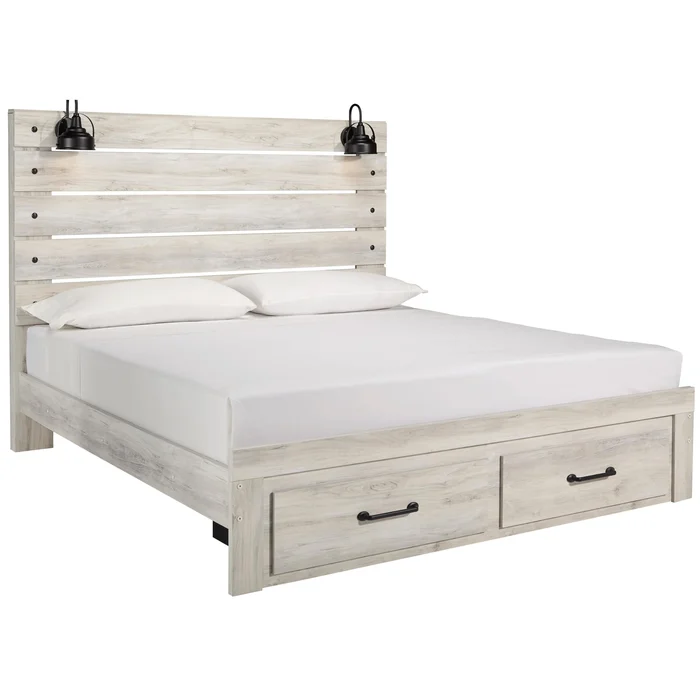 Diamond Modern Furniture Exclusive Design Cambeck King Panel Bed with Storage B192-58/B192-56S/B192-97