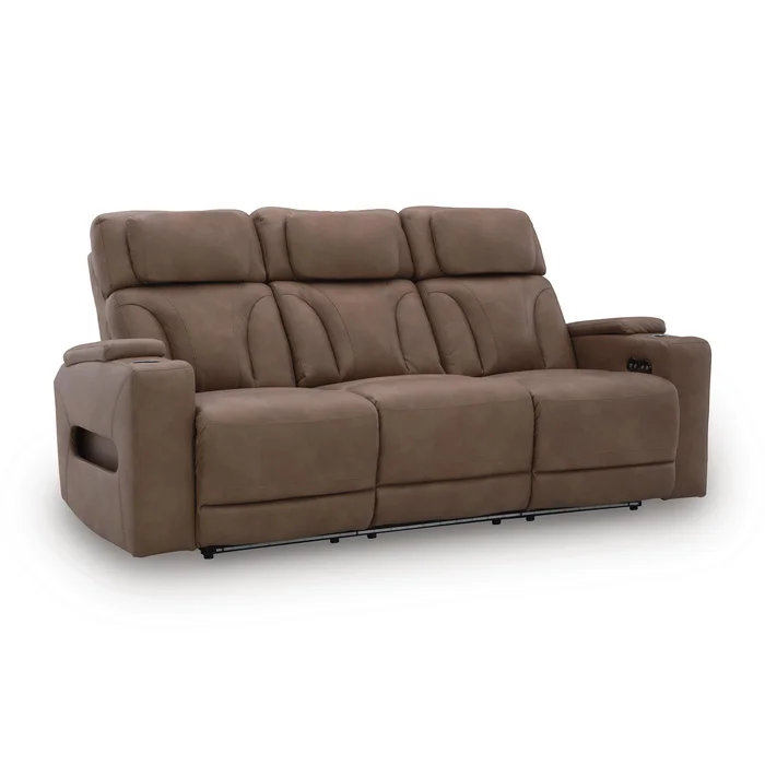 Diamond Modern Furniture Exclusive Design Clean-Slate Power Reclining Leather Look Sofa PC5010115