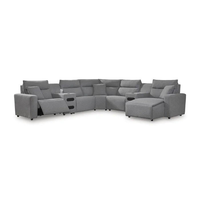 Diamond Modern Furniture Exclusive Design Modmax Power Reclining 7 pc Sectional 6590658/6590660/6590631/6590677/6590646/6590660/6590697